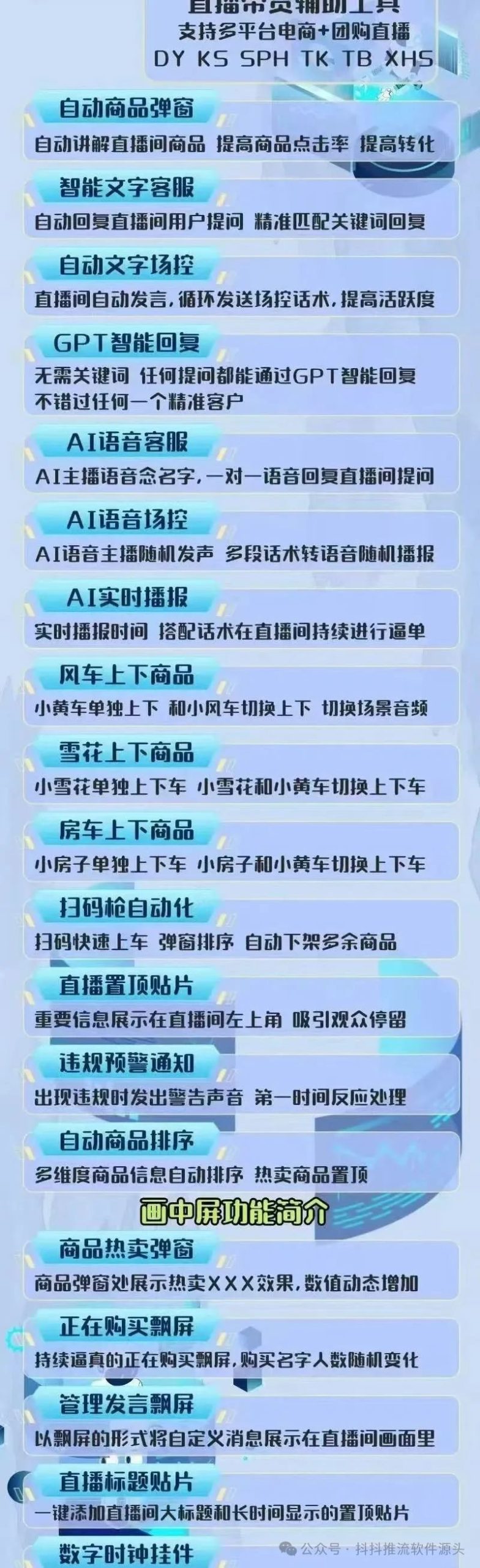 小云朵爆单助手：直播带货神器，弹窗讲解客服回复全搞定，无人直播必备！